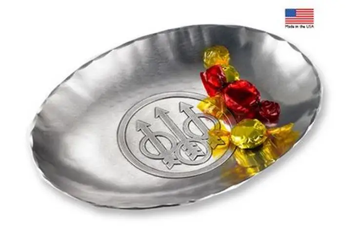 Beretta 7in Heritage Hand-Wrought Oval Tray w/Trident Logo